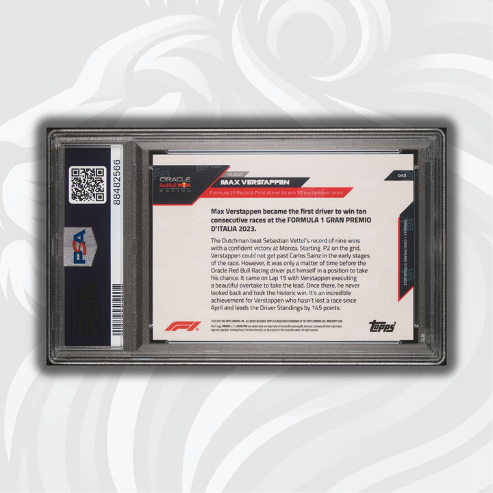 PSA 9 - 45/99 - Max Verstappen #43 - Red