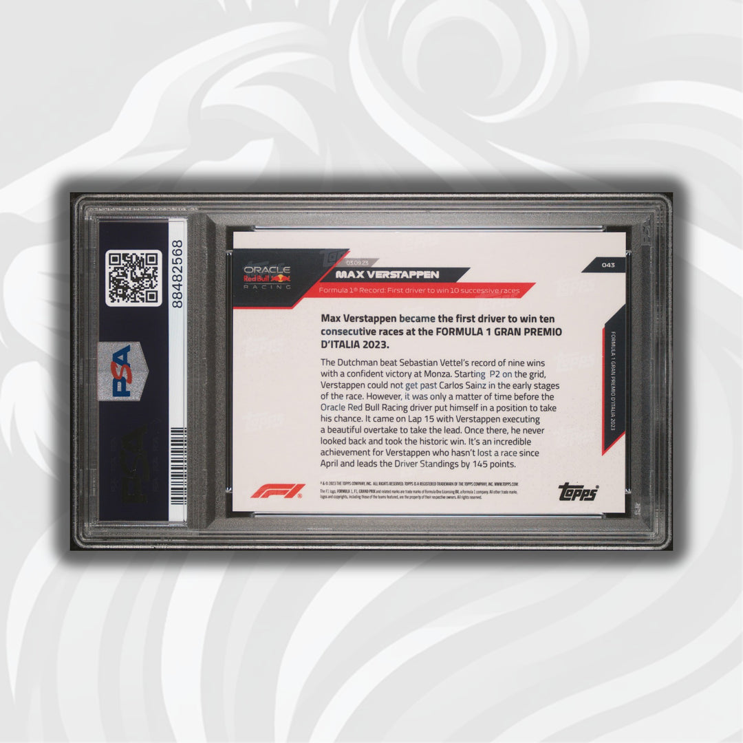 PSA 10 - /99 - Max Verstappen #43 - Red