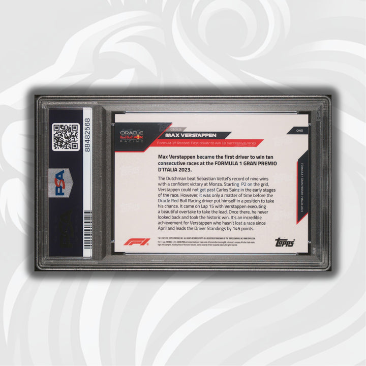 PSA 10 - /99 - Max Verstappen #43 - Red