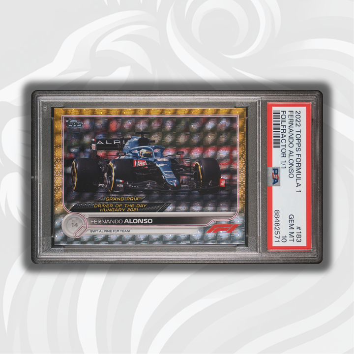 PSA 10 - 1/1 Foilfractor - Fernando Alonso #183 - 2022 Topps Formula 1