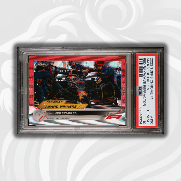 PSA 10 - 4/5 Red Raywave Refractor - Max Verstappen #196 - 2022 Chrome