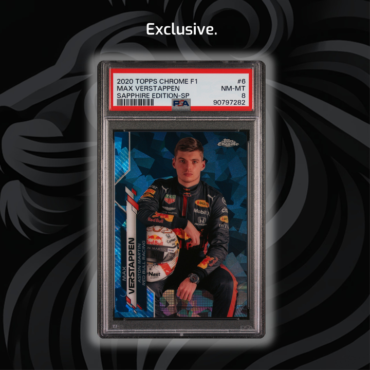 PSA 8 - Max Verstappen #6 - 2020 Topps Chrome F1 - Sapphire Edition SP - Front