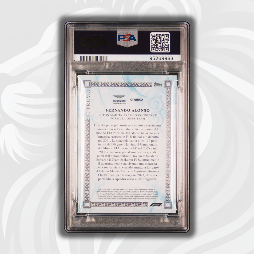 PSA 10 - 07/49 - Fernando Alonso - Blue - 2023 Topps Eccellenza Supremo