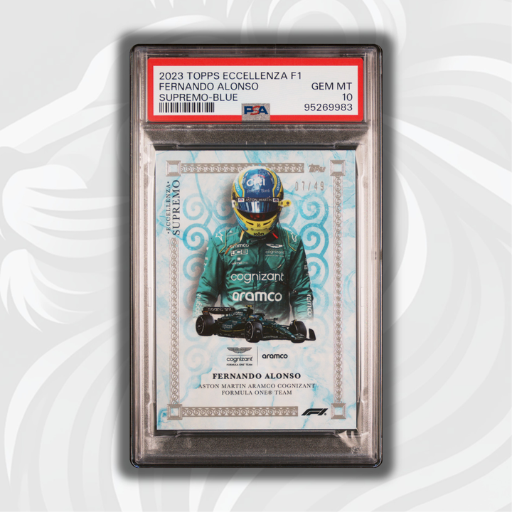 PSA 10 - 07/49 - Fernando Alonso - Blue - 2023 Topps Eccellenza Supremo