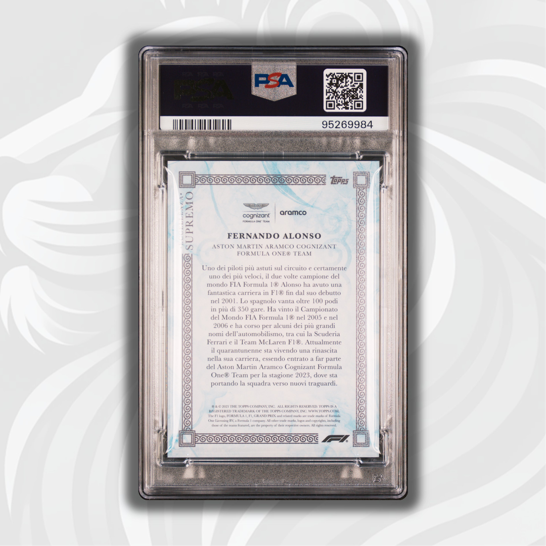 PSA 9 - 06/49 - Fernando Alonso - Blue - 2023 Topps Eccellenza Supremo