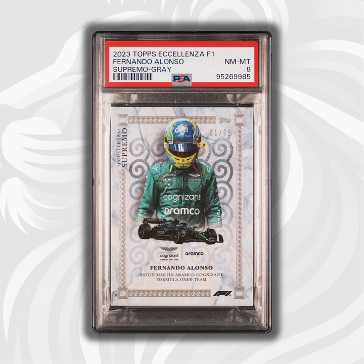 PSA 8 - 01/75 - Fernando Alonso - Gray - 2023 Topps Eccellenza Supremo