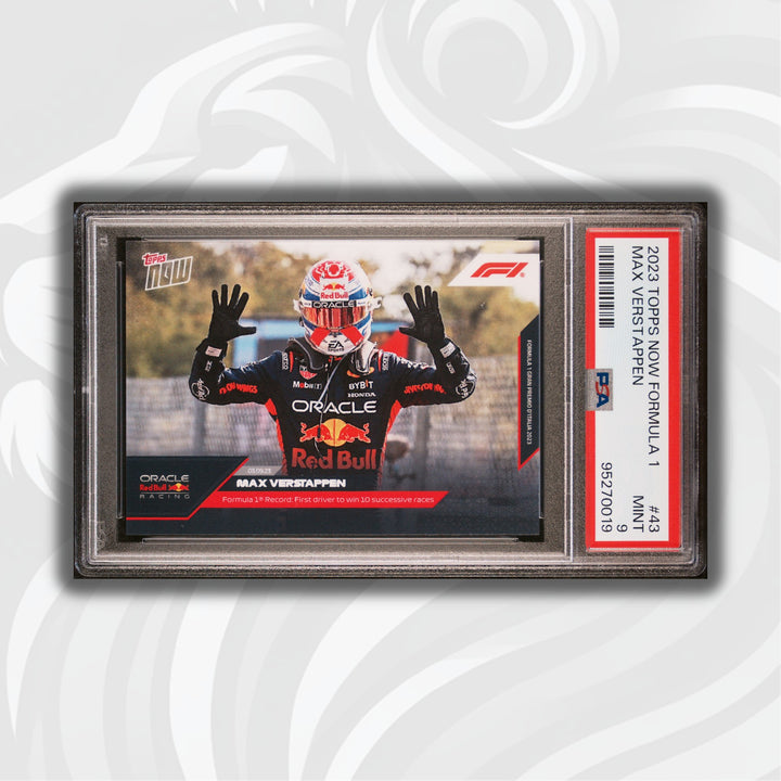 PSA 9 - Max Verstappen - 2023 Topps Now #43 - 10 Wins