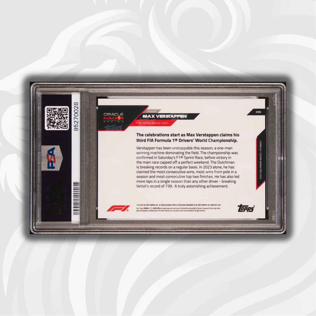 PSA 8 - 01/10 - Max Verstappen #55 - Blue - Third FIA Formula 1 Drivers' World Championship