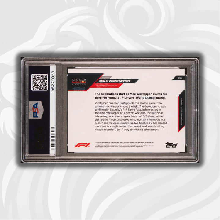 PSA 8 - 01/10 - Max Verstappen #55 - Blue - Third FIA Formula 1 Drivers' World Championship