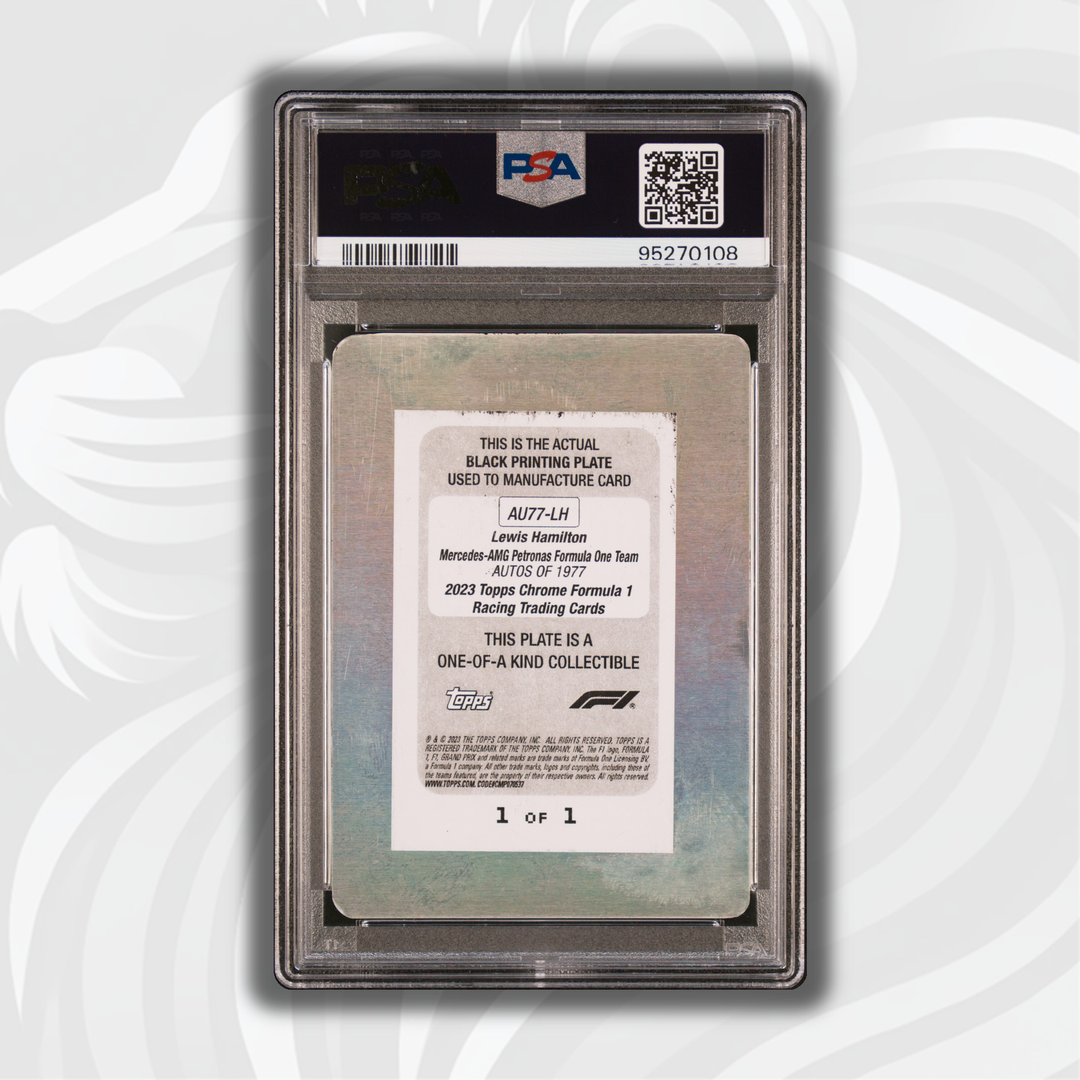 1/1 黑色印版 - 刘易斯·汉密尔顿 #AU77-LH - 2023 Topps Chrome