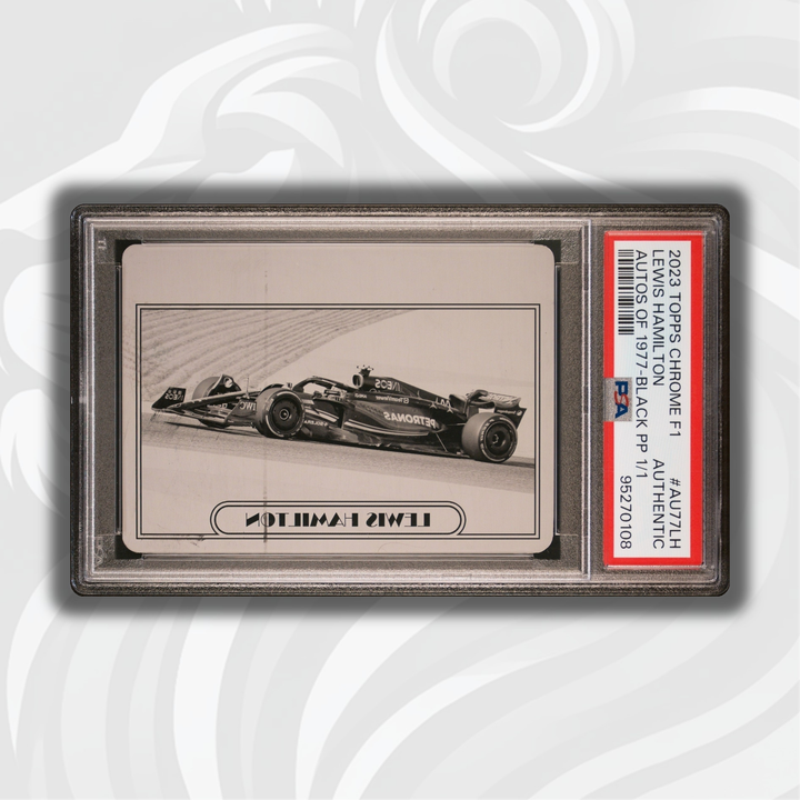1/1 黑色印版 - 刘易斯·汉密尔顿 #AU77-LH - 2023 Topps Chrome