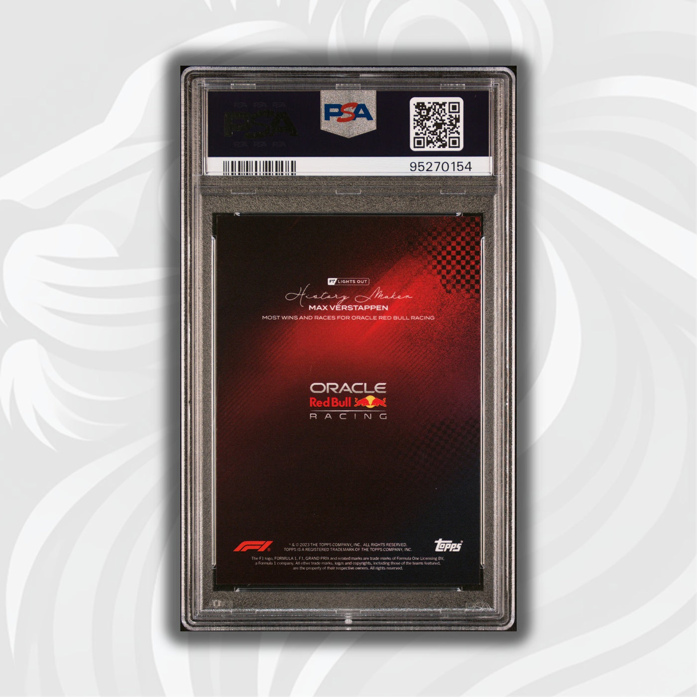 PSA 8 - /10 - Max Verstappen - History Maker - Most Wins And Races For Oracle Red Bull Racing - Red