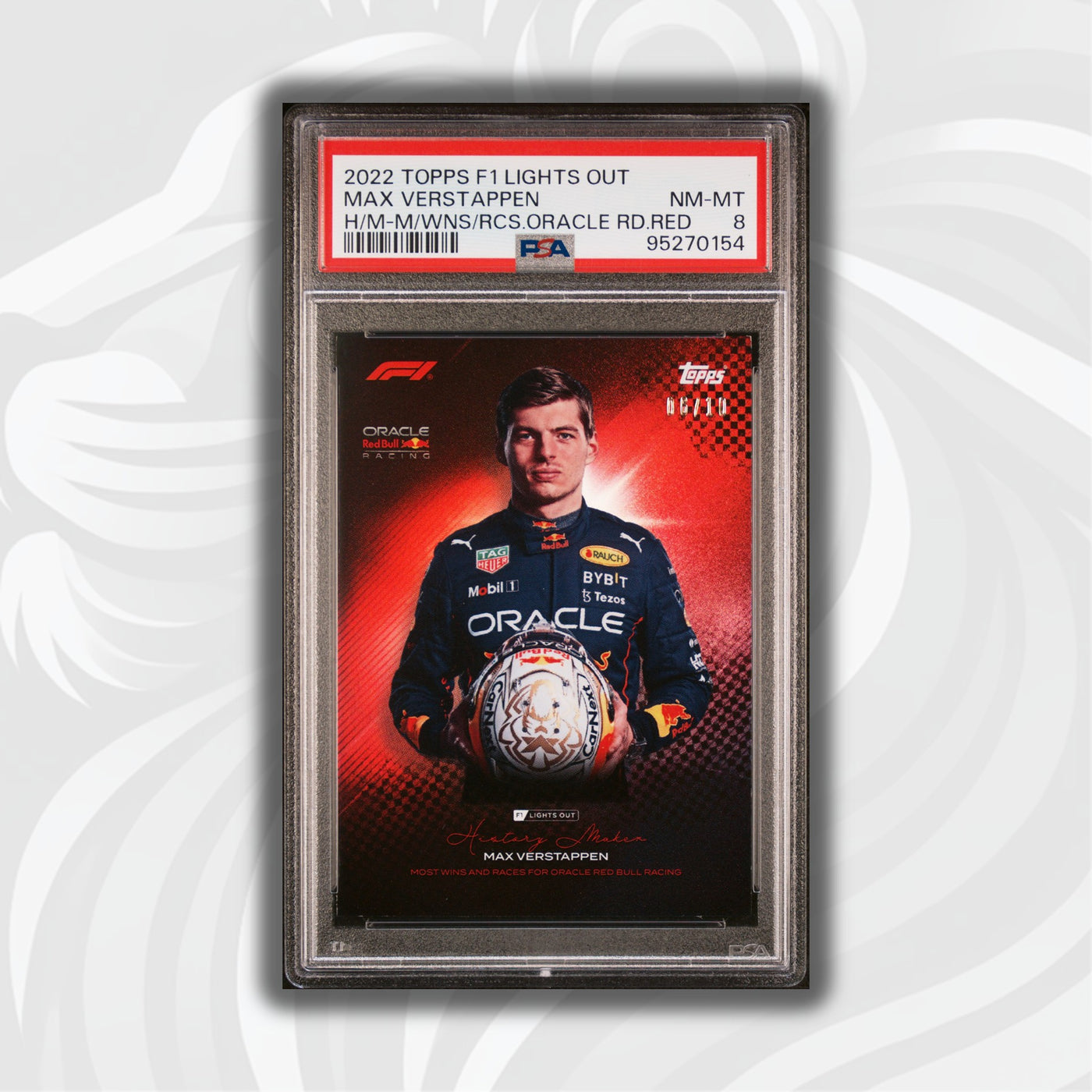 PSA 8 - /10 - Max Verstappen - History Maker - Most Wins And Races For Oracle Red Bull Racing - Red