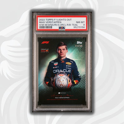 PSA 8 - 70/99 Max Verstappen - Most Wins and Races - History Maker - Teal