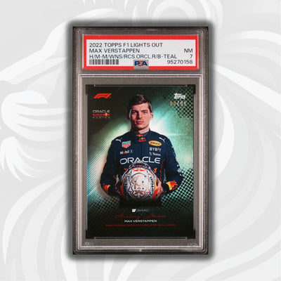 PSA 7 - 08/99 - Max Verstappen - Most Wins and Races - History Maker - Teal