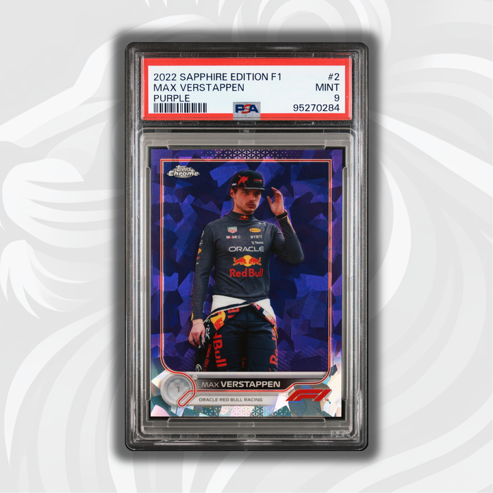 PSA 9 -  05/10 Max Verstappen #2 - Sapphire - Purple - 2022 Topps Chrome