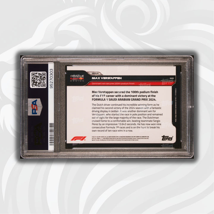 PSA 10 - 06/10 - Max Verstappen #3 - Blue