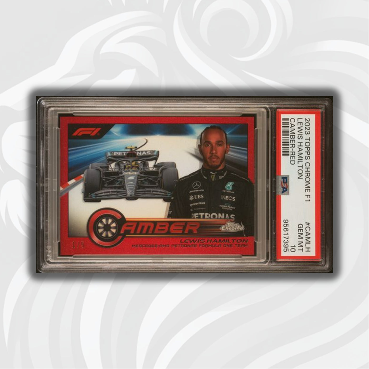 PSA 10 -1/5 Lewis Hamilton #CAMLH - 2023 Topps Chrome F1 Camber - Red