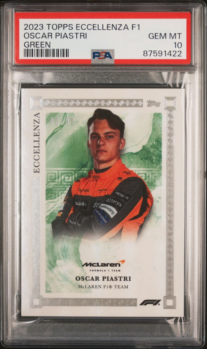 PSA 10 - 40/99 - Oscar Piastri - Green - 2023 Eccellenza