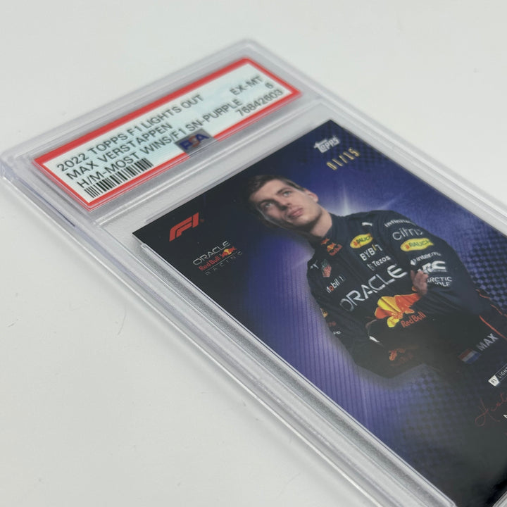 PSA 6 - 01/15 Max Verstappen - History Maker - Most Wins In A F1 Season - Purple