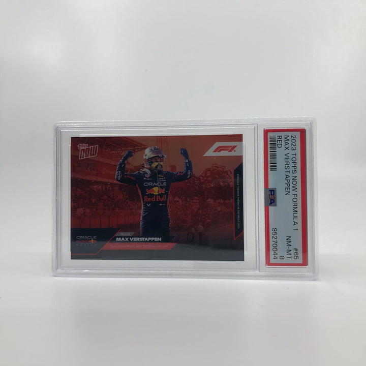 PSA 8 - 92/99 - Max Verstappen #65 - Red - 2023 Topps Now F1