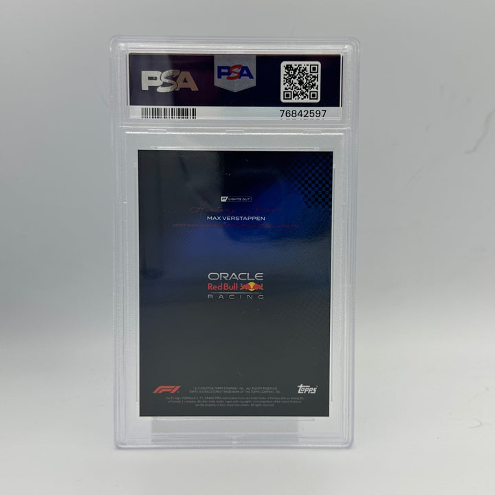 PSA 8 - 14/25 Max Verstappen - History Maker - Most Wins And Races - Blue