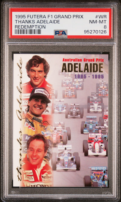 PSA 8 - 2747/3000 Thanks Adelaide #WR - 1995 Futera F1 Grand Prix - Redemption