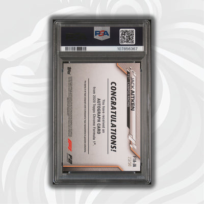 PSA 8 - 23/50 Auto - Jack Aitken #F1A-JA - Topps Chrome 2020 - Gold Wave (POP3, 1 HIGHER)