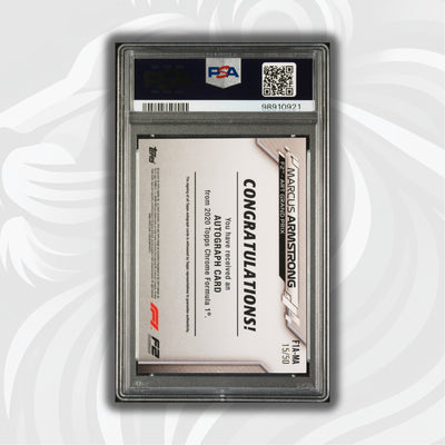PSA 9 - 15/50 Auto - Marcus Armstrong #F1A-MA - Topps Chrome 2020 - Gold Wave (POP1)
