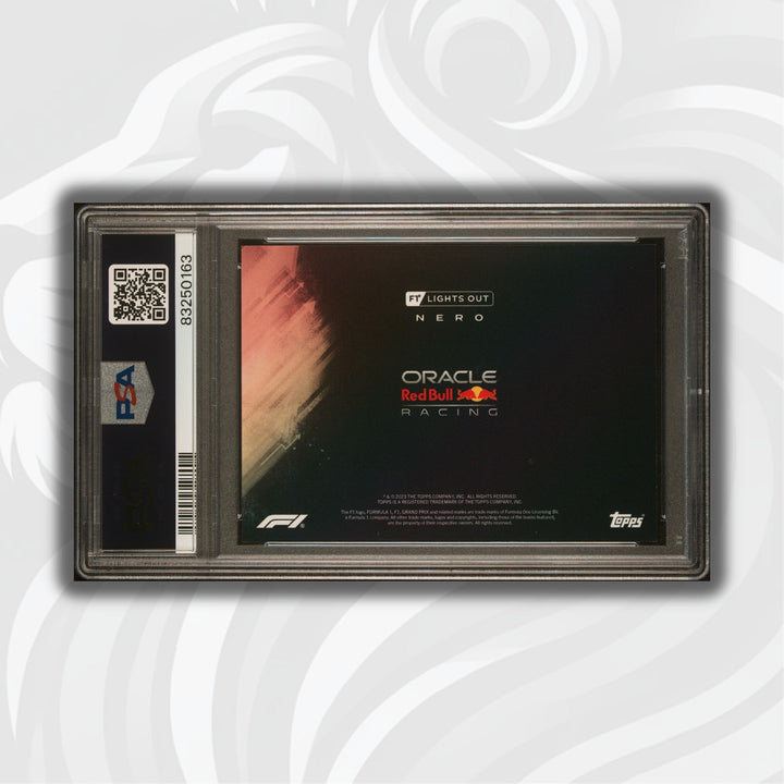 PSA 9 - 13/15 Max Verstappen - Black and White - 2022 Lights Out - Purple