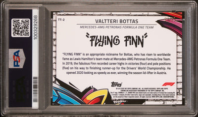 PSA 8 - 23/25 - Valtteri Bottas #2 - Track Tags - Orange - 2020 Topps Chrome F1