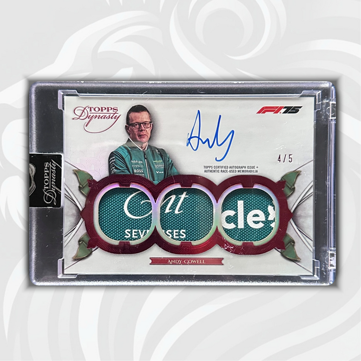 4/5 Andy Cowell #SDTRA-ACOI - 2025 Topps Dynasty F1 - Triple Relic Auto