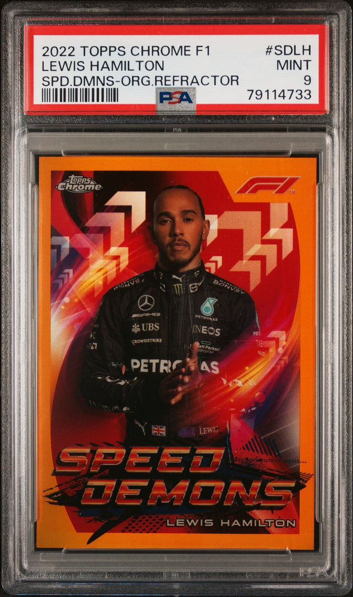 PSA 9 - 23/25 Lewis Hamilton #SDLH - Orange - 2022 Topps Chrome F1