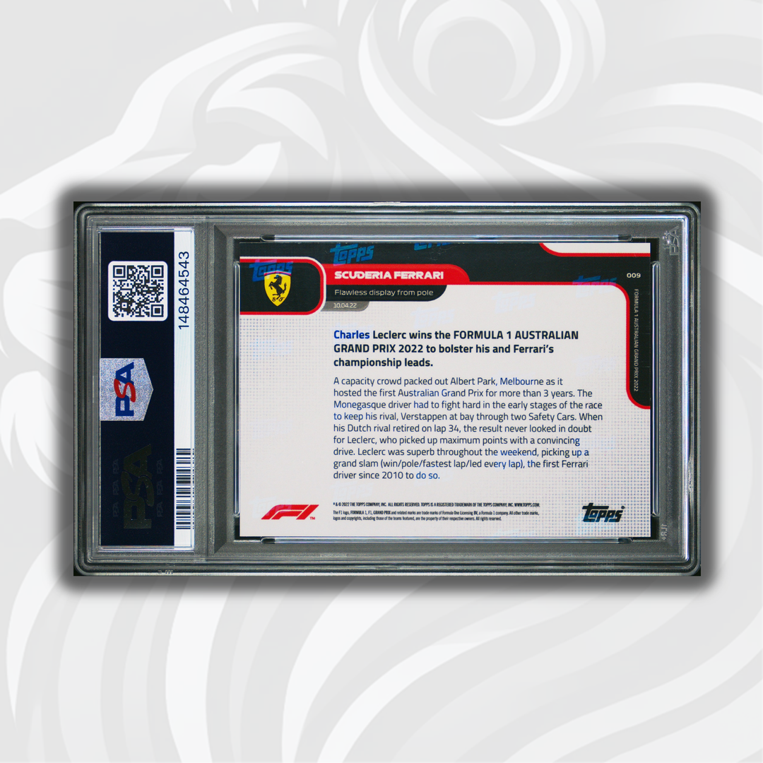 PSA 9 - 7/10 - Charles Leclerc #9 - Red - 2022 Topps Now