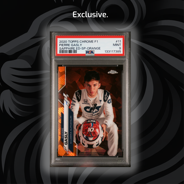 PSA 9 - 12/25 Pierre Gasly #11 - 2020 Topps Chrome F1 - Sapphire SP - Orange