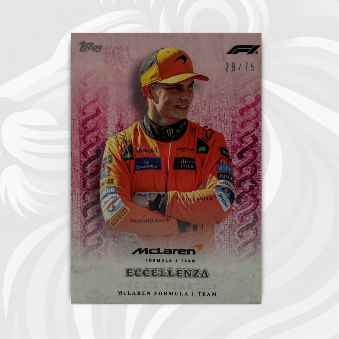 29/75 Oscar Piastri - La Passione - Pink - 2024 Topps Eccellenza F1