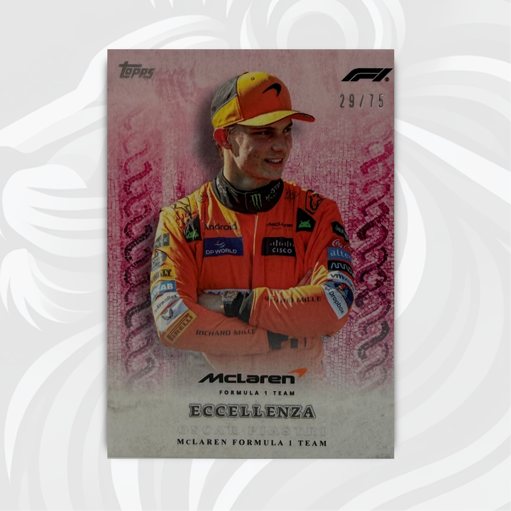 29/75 Oscar Piastri - La Passione - Pink - 2024 Topps Eccellenza F1