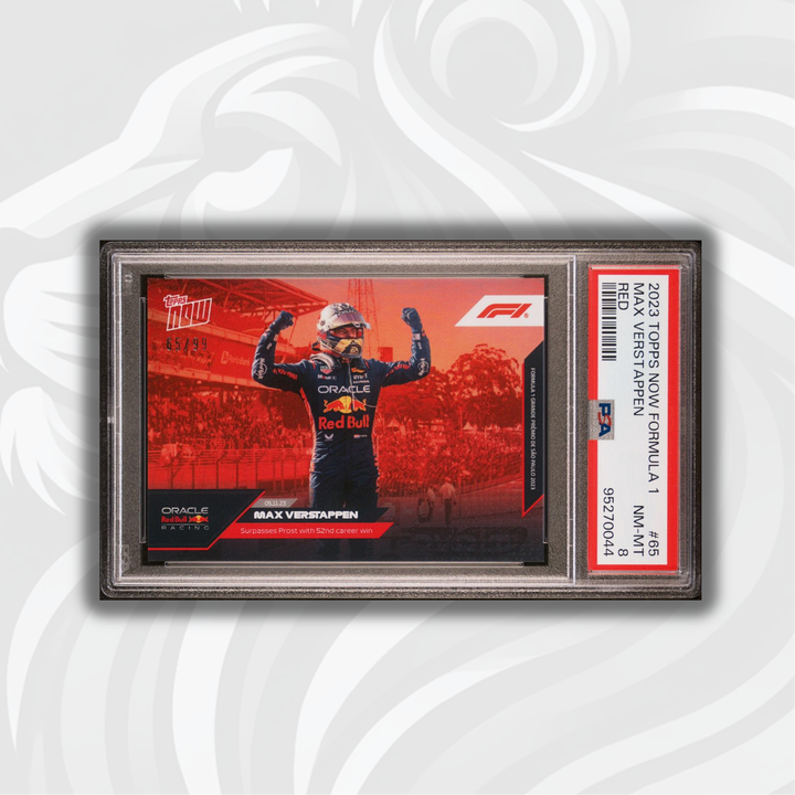 PSA 8 - 65/99 - Max Verstappen #65 - Red - 2023 Topps Now F1