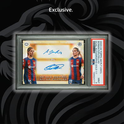 PSA 9 - Gold 1/1 Dual Auto - Bonmati / Putellas - Barcelona - 2023-2024 Topps WUCL