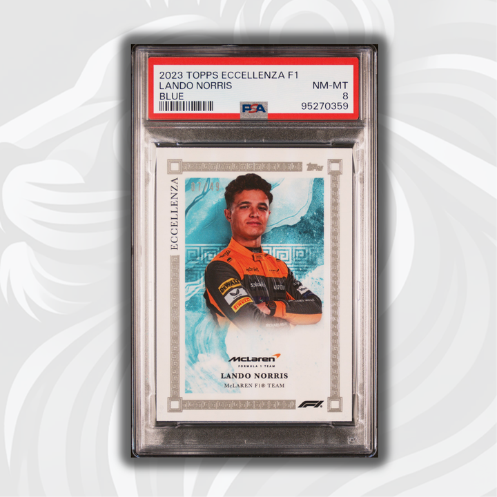 PSA 8 - /49 Lando Norris - Blue - 2023 Topps Eccellenza