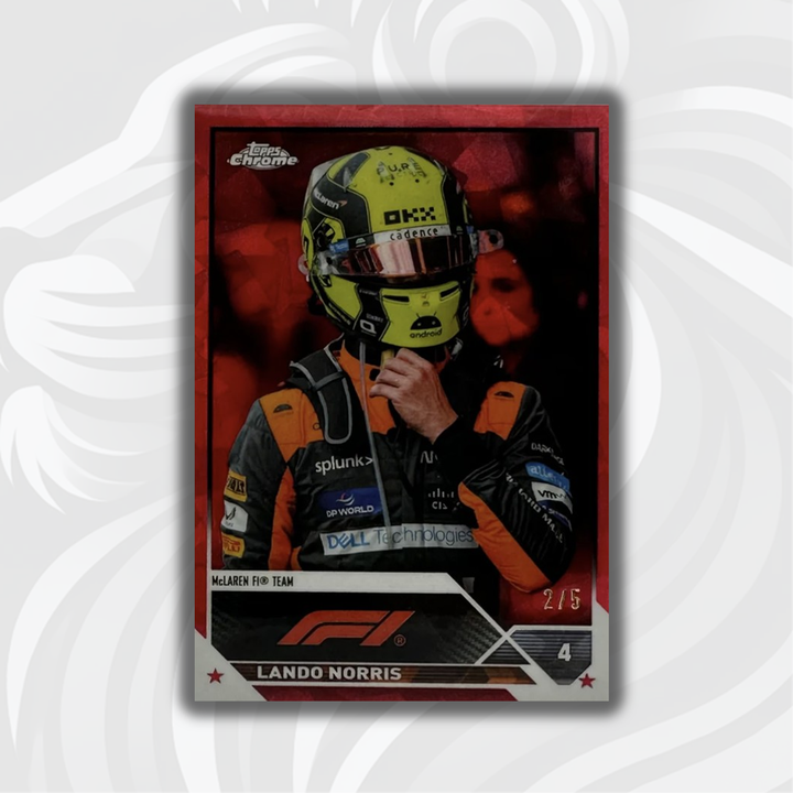 2/5 Lando Norris #26 - Red - 2023 Topps Chrome Sapphire