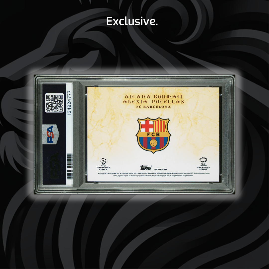 PSA 9 - Gold 1/1 Dual Auto - Bonmati / Putellas - Barcelona - 2023-2024 Topps WUCL