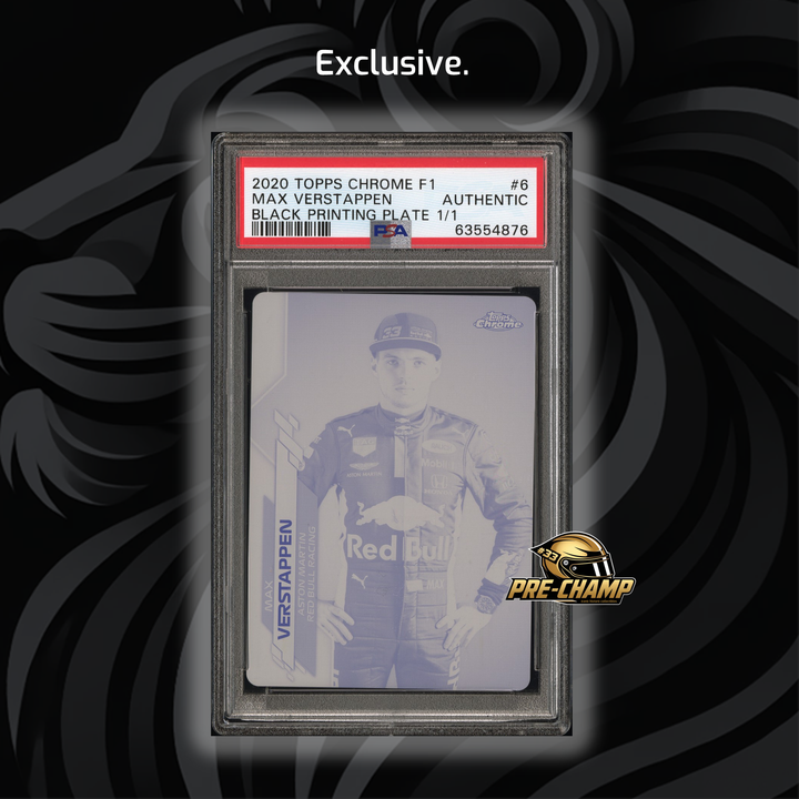 1/1 Max Verstappen #6 - Black Printing Plate - Chrome 2020 - Rookie Card