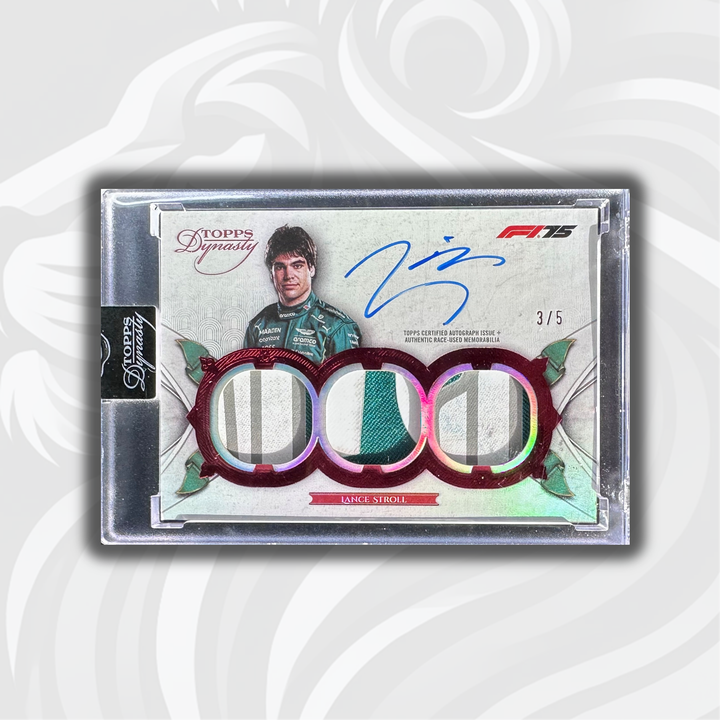 3/5 Lance Stroll - Triple Relic Autograph - 2025 Topps Dynasty Formula 1 - Front