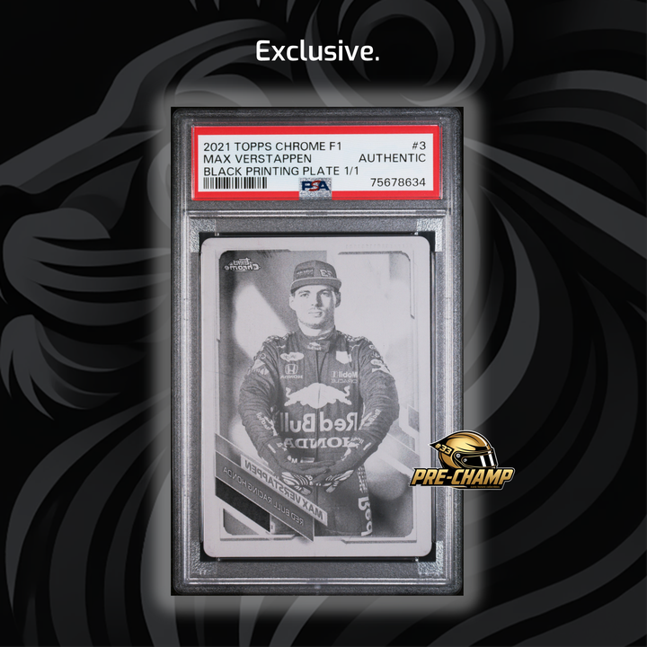 1/1 Max Verstappen #3 - Black Printing Plate - Chrome 2021