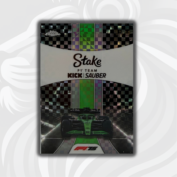 07/10 Stake F1 Team Kick Sauber - 2025 Topps Chrome F1 - Black Checkered