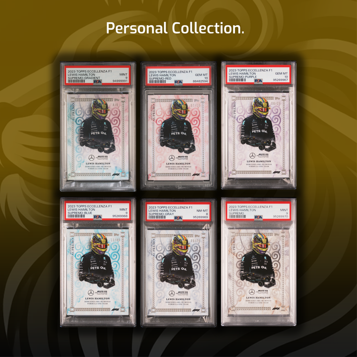 3 Rainbows - Hamilton / Verstappen / Alsonso - Supremo - 2023 Topps Eccellenza