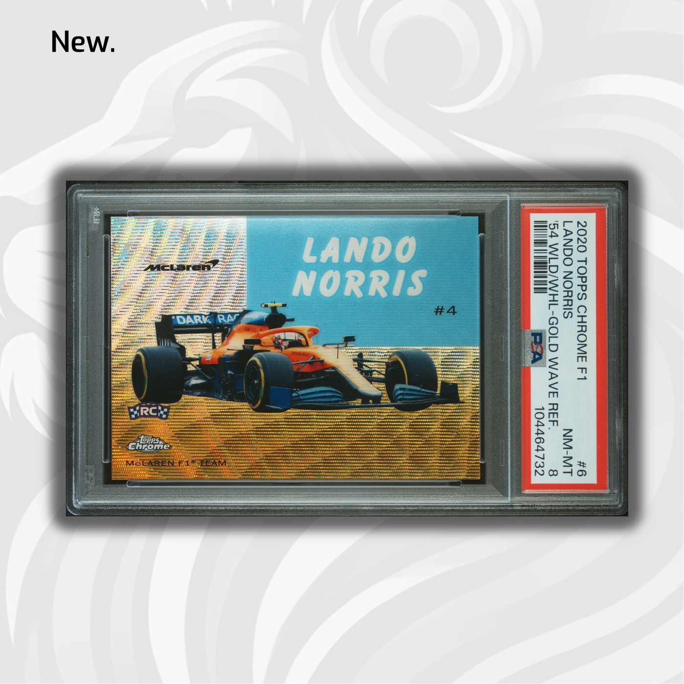 PSA 8 - 22/50 Lando Norris #54W-6 - Gold Wave - 2020 Topps chrome F1