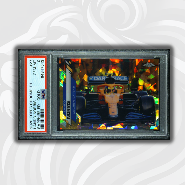 PSA 10 - 26/50 - Lando Norris #27 - Sapphire - Gold - 2020 Topps Chrome F1 - Rookie Card