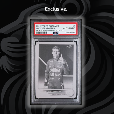 1/1 Max Verstappen #1 - 2022 Chrome - Black Printing Plate